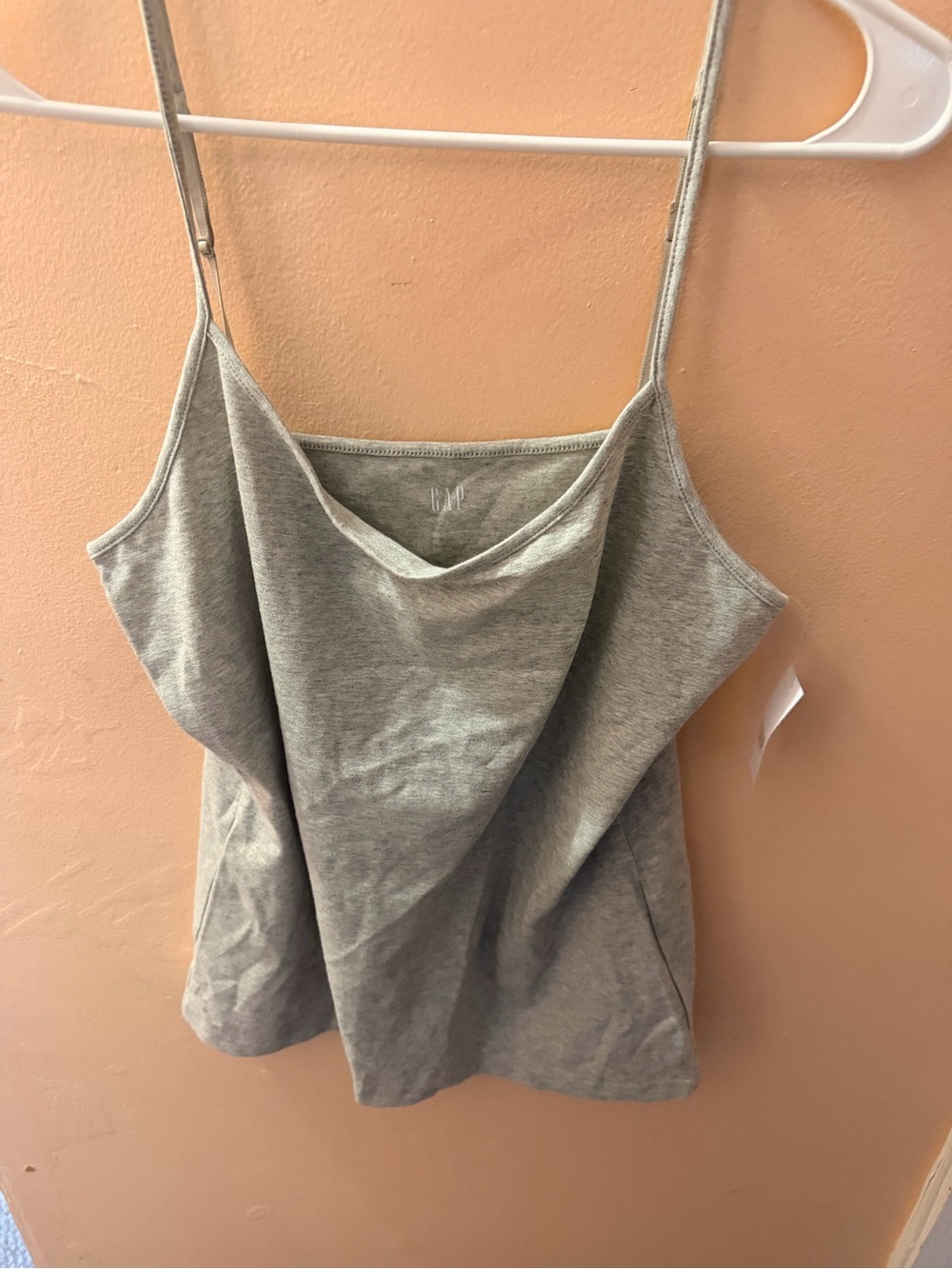 Gap Gray Draped Spaghetti Strap Tank Top - Picture 1 of 4